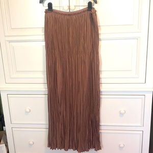 Club Monaco Pleated Maxi Skirt in Mauve
